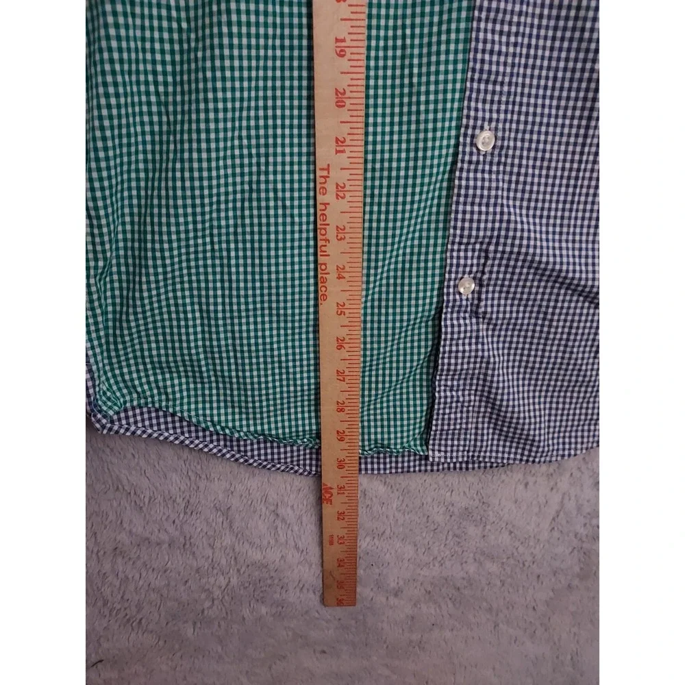 J Crew Shirt Mens Medium Colorblock Preppy Retro Wolf Wall Street‎ Check Whale M